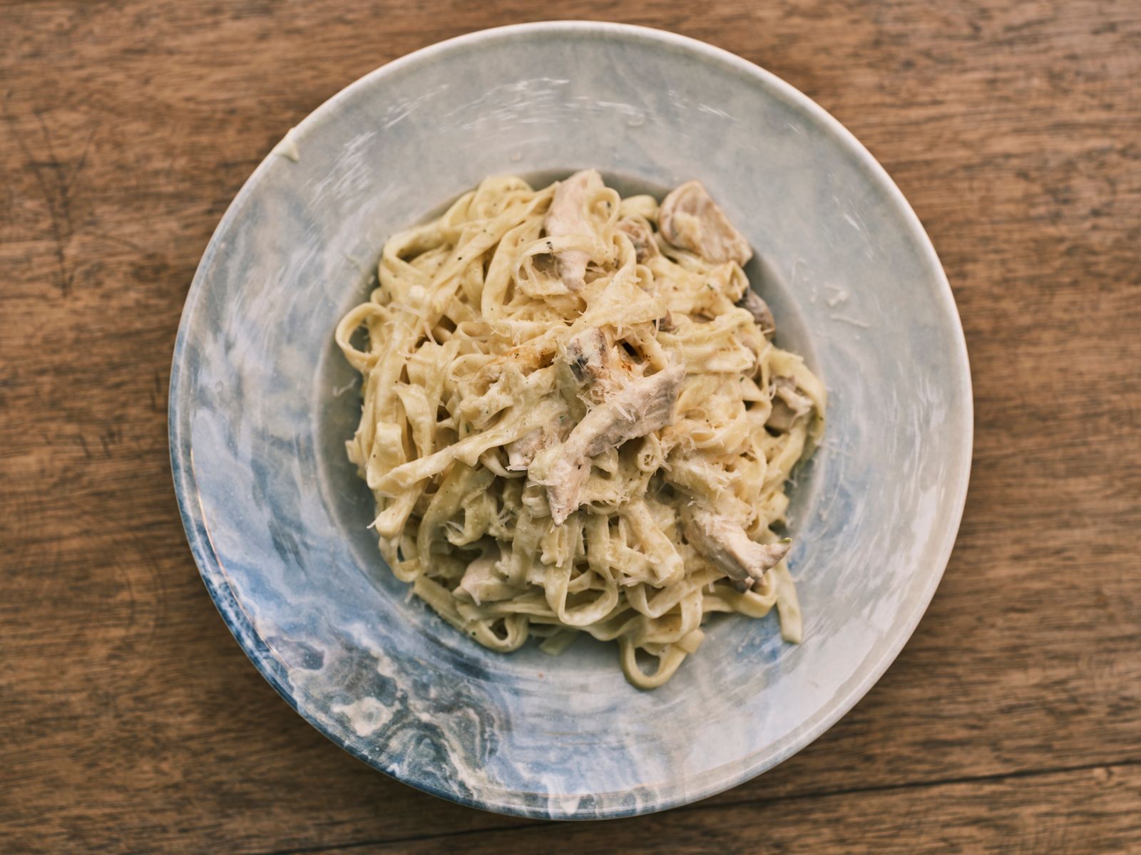 Fettuccine Alfredo, crème et parmesan