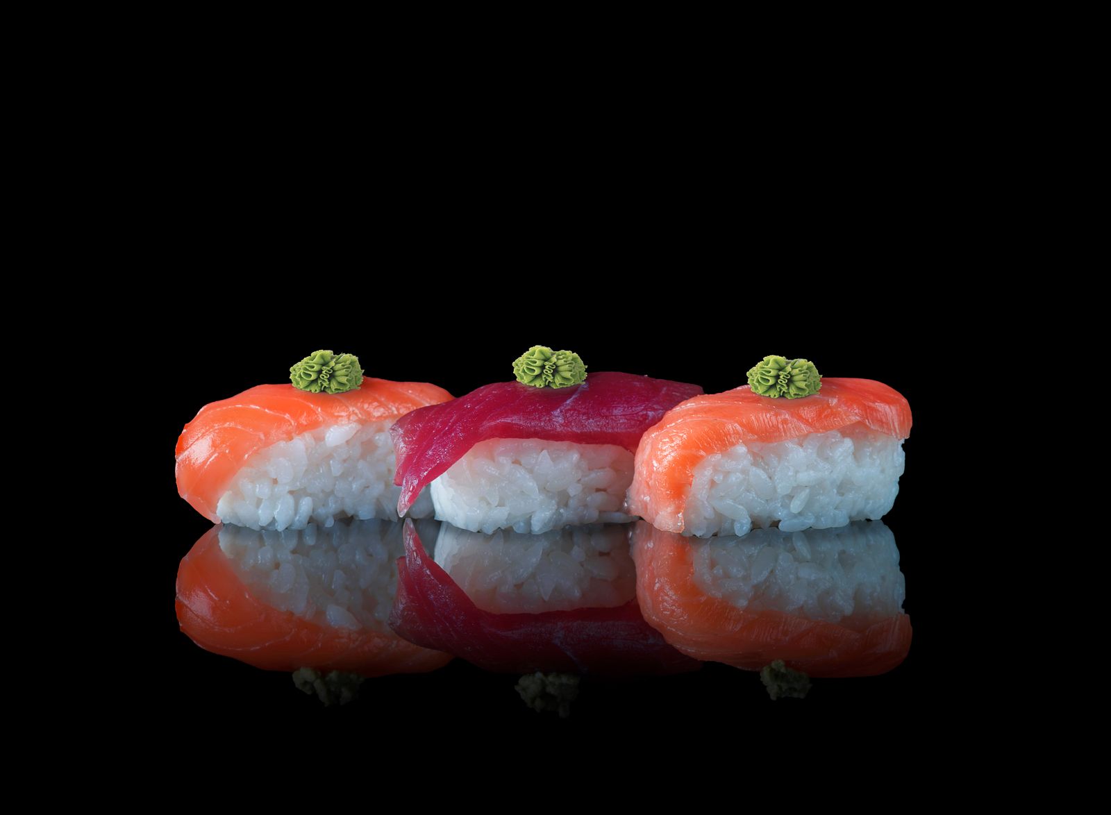 Nigiri au saumon et thon