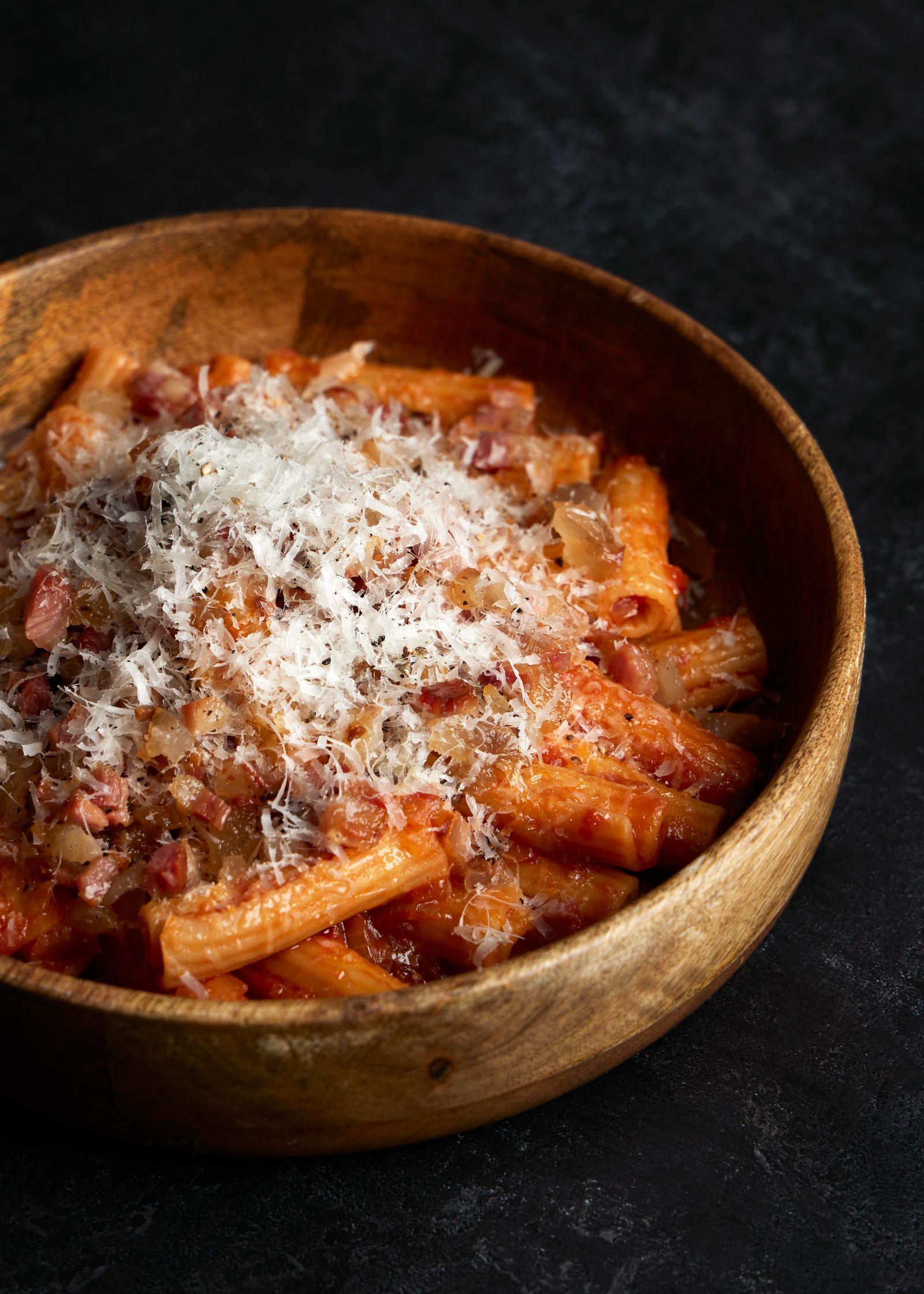 Rigatoni à la sauce vodka, tomate et parmesan