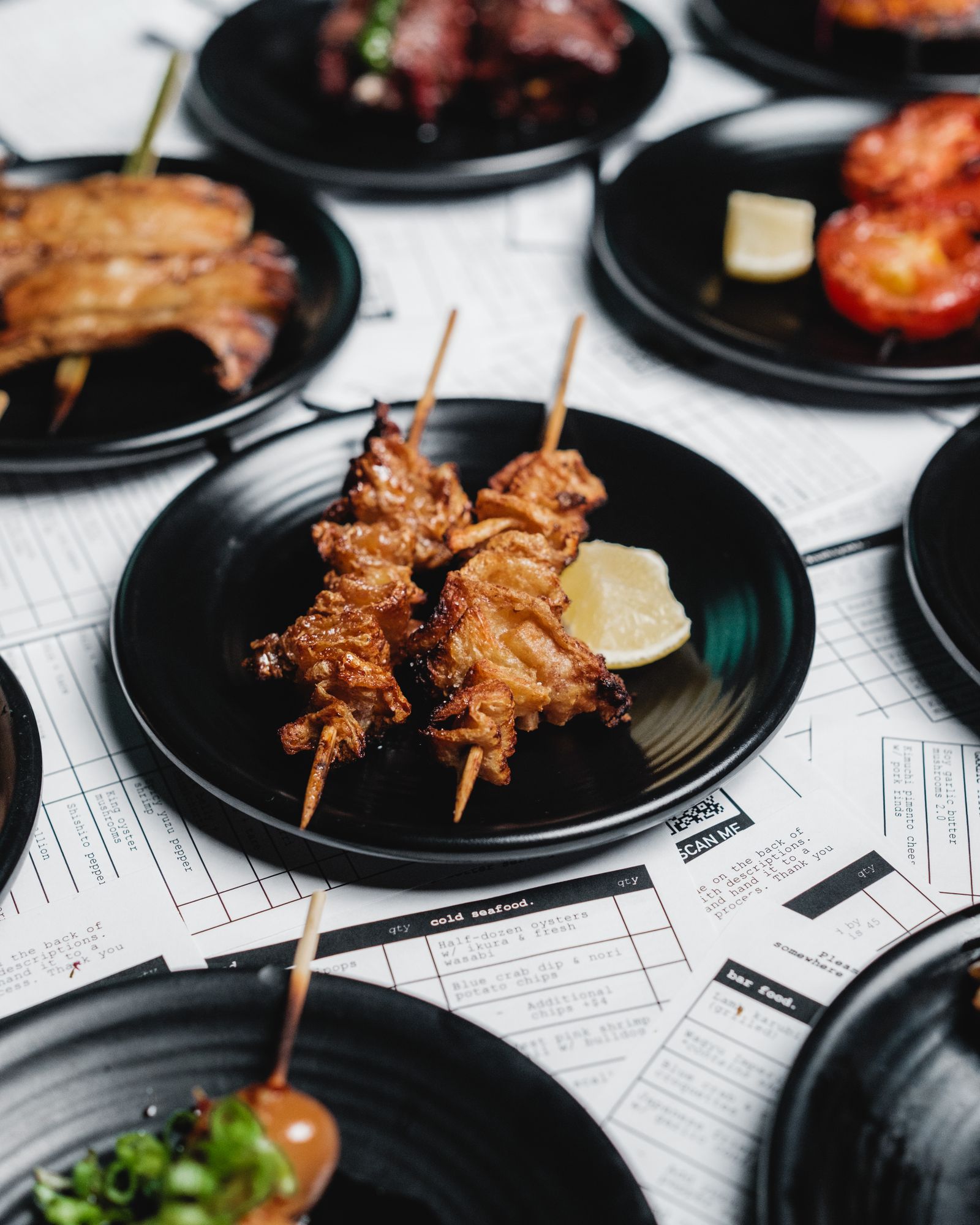 Yakitori negima, poulet et poireau, sauce tare maison